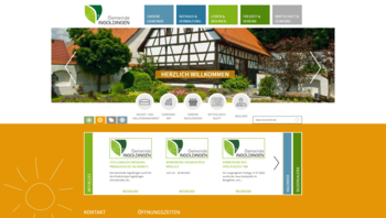 Startseite von der Homepage